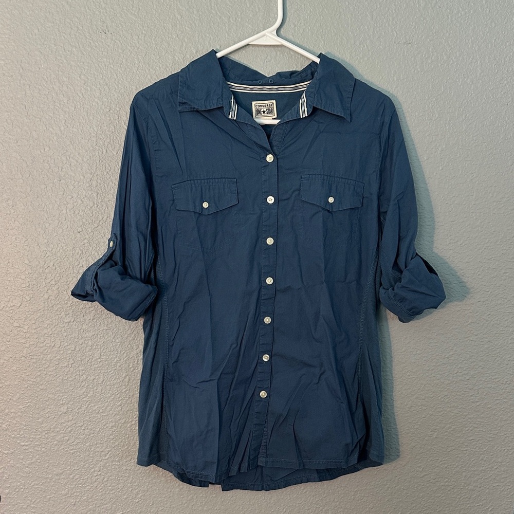 Converse Blue Button-Down Shirt